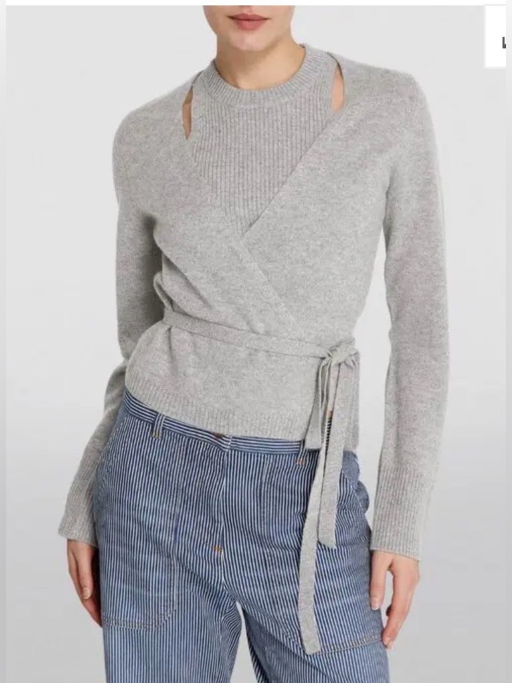 Me + Em Cashmere Layered Wrap Sweater
